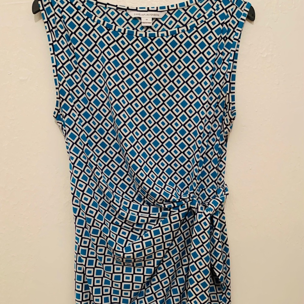 DVF New Della - Aqua Print Dress